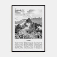 Peru Travel B&W No 1 Poster