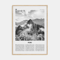 Peru Travel B&W No 1 Poster