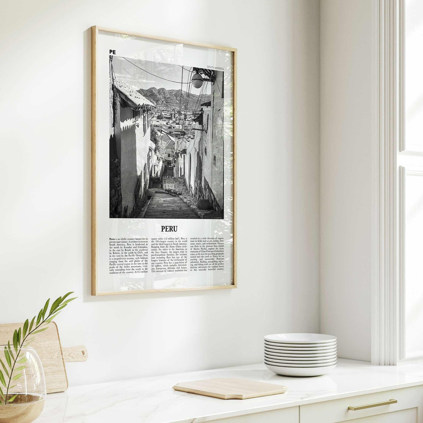 Peru Print Black and White No 2, Peru Wall Art, Peru Poster, Peru Photo, Peru Wall Decor, Country Art Print, República del Perú, America