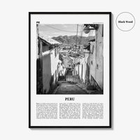 Peru Print Black and White No 2, Peru Wall Art, Peru Poster, Peru Photo, Peru Wall Decor, Country Art Print, República del Perú, America