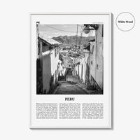 Peru Print Black and White No 2, Peru Wall Art, Peru Poster, Peru Photo, Peru Wall Decor, Country Art Print, República del Perú, America