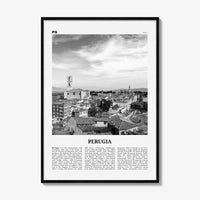 Perugia Print Black and White, Perugia  Wall Art, Perugia Poster,  Perugia Photo, Perugia Wall Décor, Perugia Map, Italy