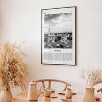 Perugia Print Black and White, Perugia  Wall Art, Perugia Poster,  Perugia Photo, Perugia Wall Décor, Perugia Map, Italy