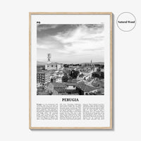 Perugia Print Black and White, Perugia  Wall Art, Perugia Poster,  Perugia Photo, Perugia Wall Décor, Perugia Map, Italy