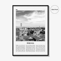 Perugia Print Black and White, Perugia  Wall Art, Perugia Poster,  Perugia Photo, Perugia Wall Décor, Perugia Map, Italy