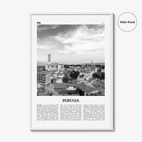 Perugia Print Black and White, Perugia  Wall Art, Perugia Poster,  Perugia Photo, Perugia Wall Décor, Perugia Map, Italy