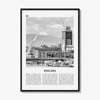 Pescara Print Black and White, Pescara Wall Art, Pescara Poster, Pescara Photo, Pescara Wall Décor, Pescara Map, Italy