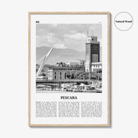 Pescara Print Black and White, Pescara Wall Art, Pescara Poster, Pescara Photo, Pescara Wall Décor, Pescara Map, Italy