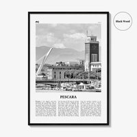 Pescara Print Black and White, Pescara Wall Art, Pescara Poster, Pescara Photo, Pescara Wall Décor, Pescara Map, Italy
