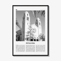 Petaluma Print Black and White, Petaluma Wall Art, Petaluma Poster, Petaluma Photo, Petaluma Wall Décor, California, USA, United States