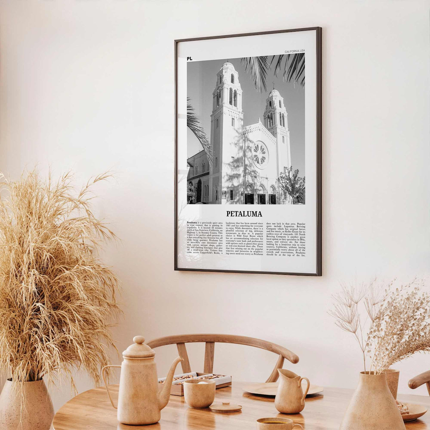 Petaluma Print Black and White, Petaluma Wall Art, Petaluma Poster, Petaluma Photo, Petaluma Wall Décor, California, USA, United States