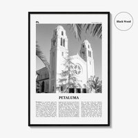 Petaluma Print Black and White, Petaluma Wall Art, Petaluma Poster, Petaluma Photo, Petaluma Wall Décor, California, USA, United States