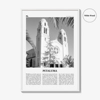 Petaluma Print Black and White, Petaluma Wall Art, Petaluma Poster, Petaluma Photo, Petaluma Wall Décor, California, USA, United States