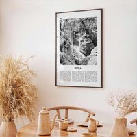 Petra Print Black and White, Petra Wall Art, Petra Poster, Petra Photo, Petra Wall Décor, Petra Map, Jordan