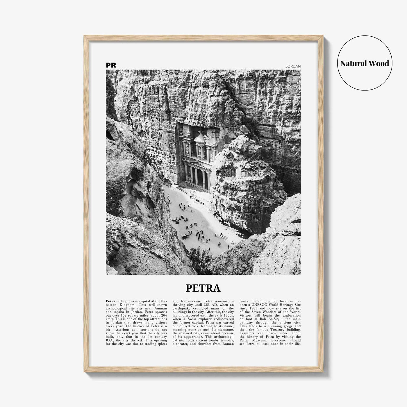 Petra Print Black and White, Petra Wall Art, Petra Poster, Petra Photo, Petra Wall Décor, Petra Map, Jordan