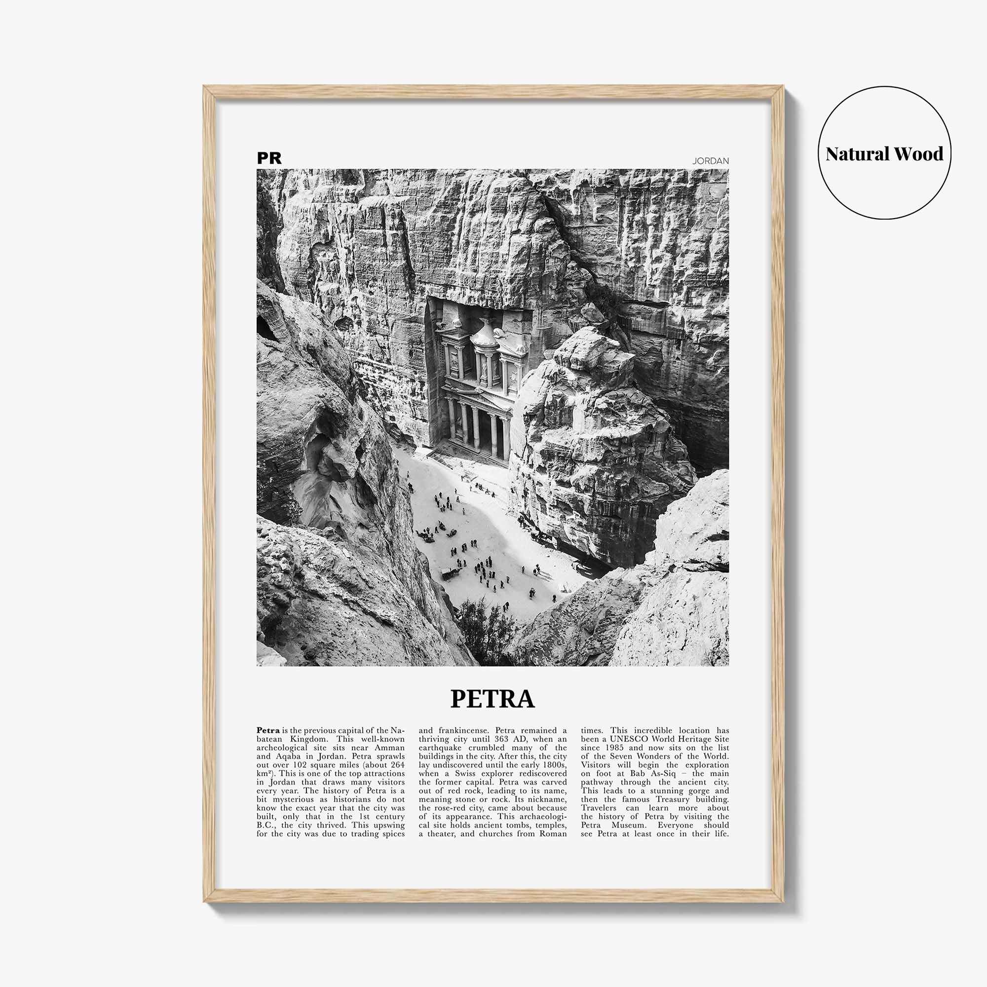 Petra Print Black and White, Petra Wall Art, Petra Poster, Petra Photo, Petra Wall Décor, Petra Map, Jordan