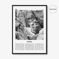 Petra Print Black and White, Petra Wall Art, Petra Poster, Petra Photo, Petra Wall Décor, Petra Map, Jordan