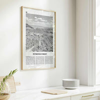 Petrified Forest National Park Print Black and White, Petrified Forest Wall Art, Petrified Forest Poster, Petrified Forest, Arizona, USA