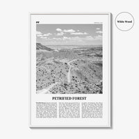 Petrified Forest National Park Print Black and White, Petrified Forest Wall Art, Petrified Forest Poster, Petrified Forest, Arizona, USA