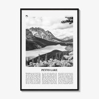Peyto Lake Print Black and White, Peyto Lake Wall Art, Peyto Lake Poster, Peyto Lake Photo, Peyto Lake Wall Décor, Alberta, Canada