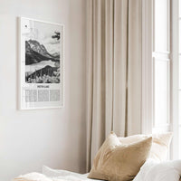 Peyto Lake Print Black and White, Peyto Lake Wall Art, Peyto Lake Poster, Peyto Lake Photo, Peyto Lake Wall Décor, Alberta, Canada