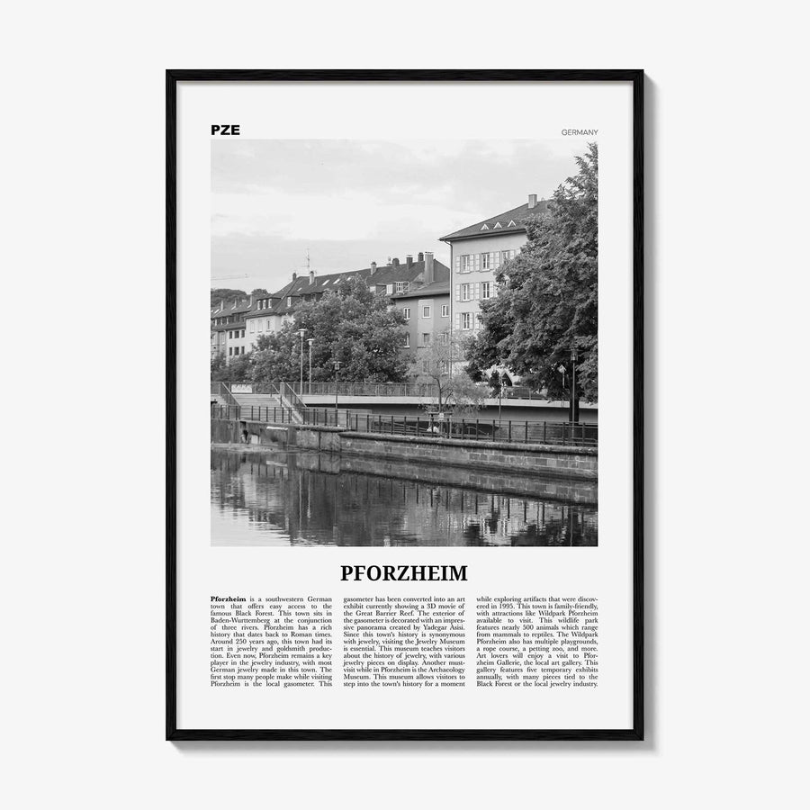 Pforzheim Print Black and White, Pforzheim Wall Art, Pforzheim Poster, Pforzheim Photo, Pforzheim Wall Décor, Pforzheim Map, Germany