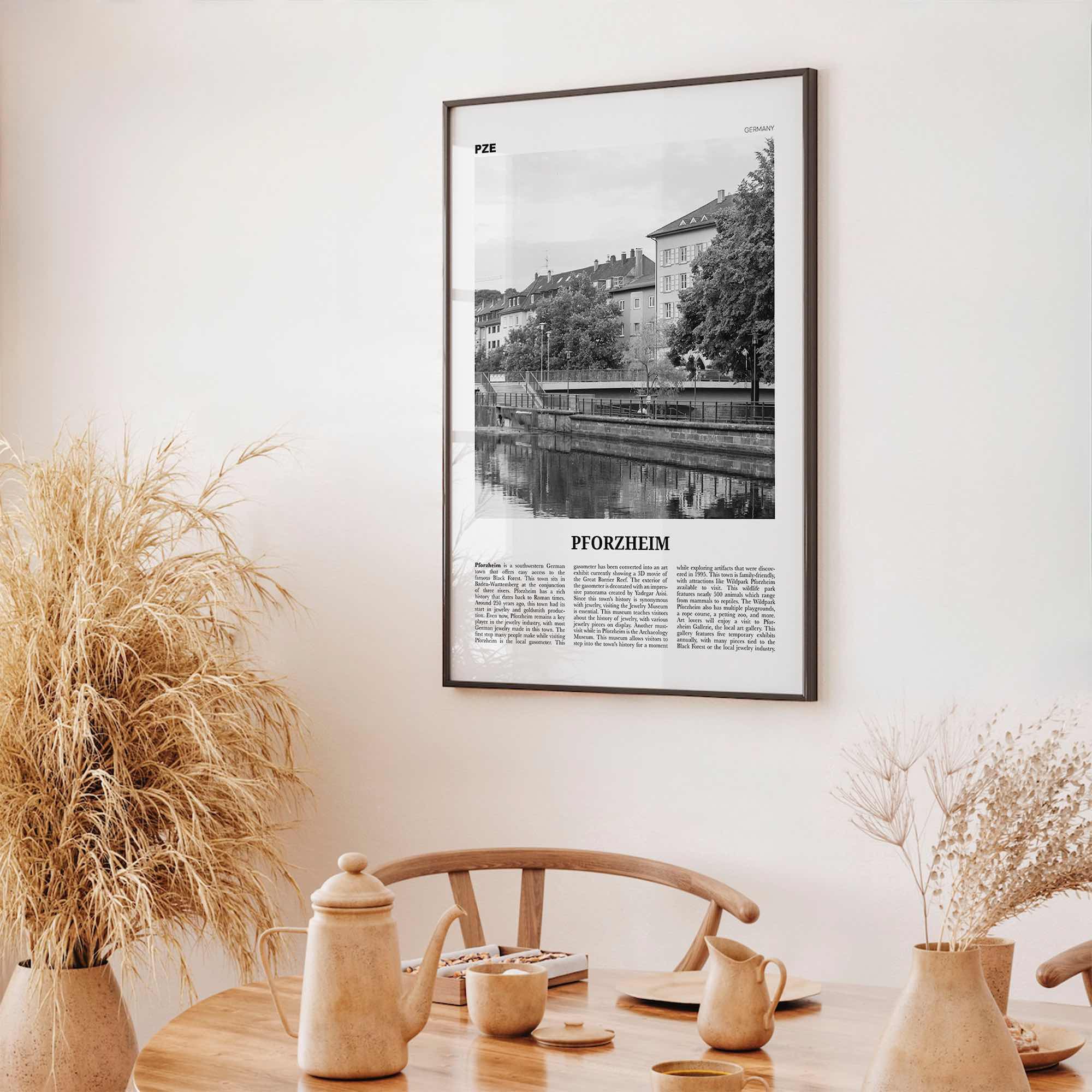 Pforzheim Print Black and White, Pforzheim Wall Art, Pforzheim Poster, Pforzheim Photo, Pforzheim Wall Décor, Pforzheim Map, Germany