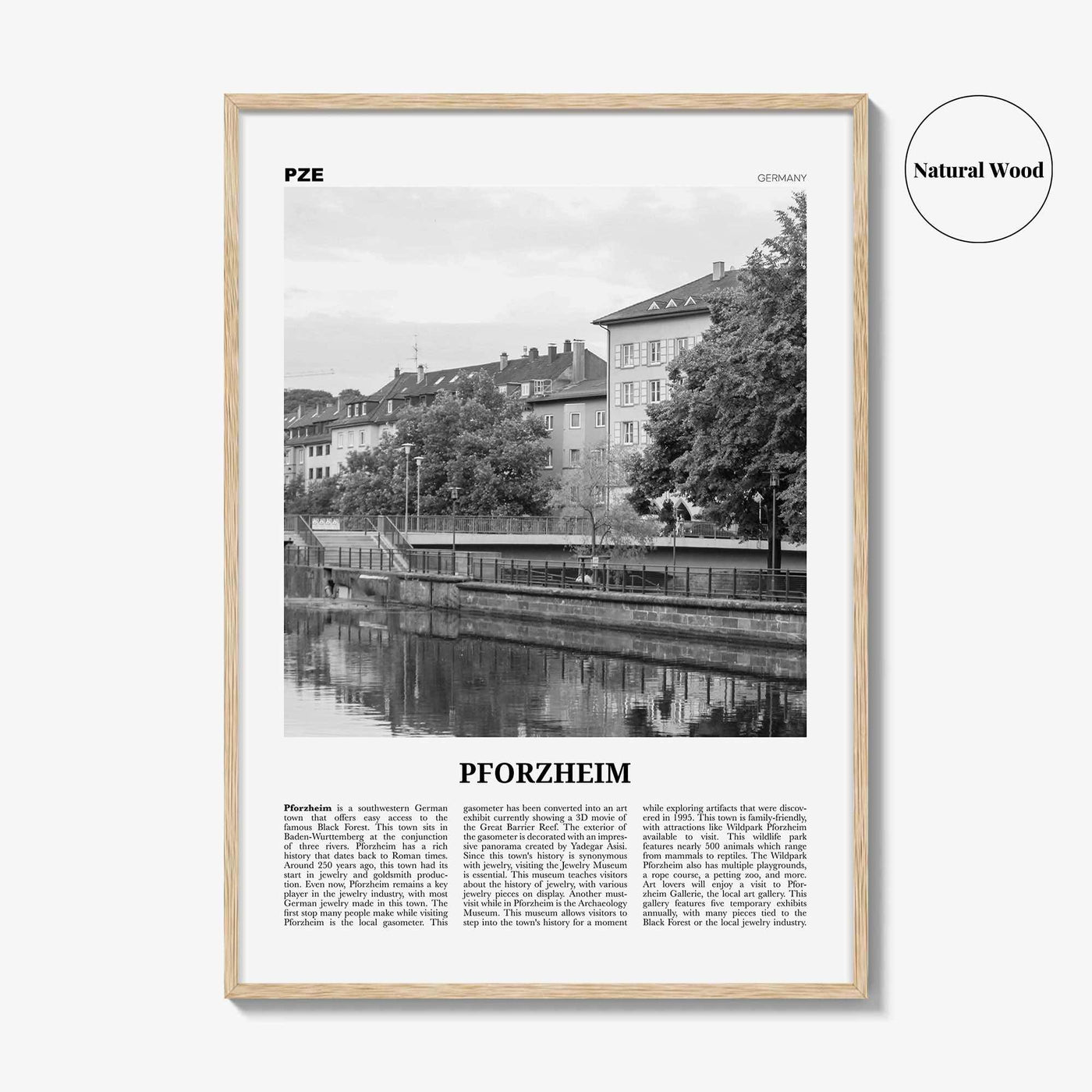 Pforzheim Print Black and White, Pforzheim Wall Art, Pforzheim Poster, Pforzheim Photo, Pforzheim Wall Décor, Pforzheim Map, Germany