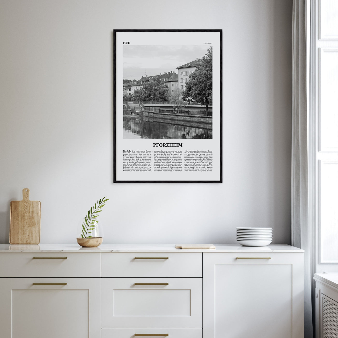 Pforzheim Travel B&W Poster