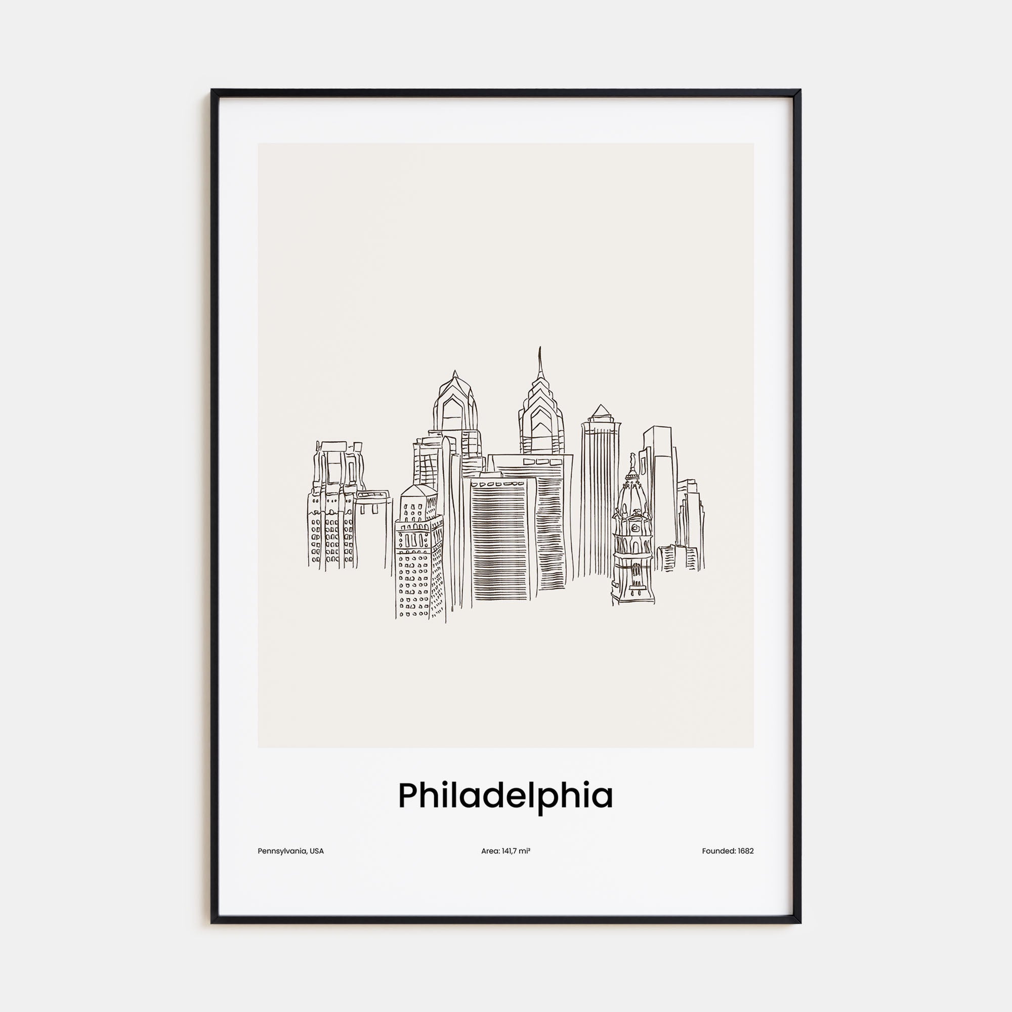 Philadelphia Drawn No 1 Poster