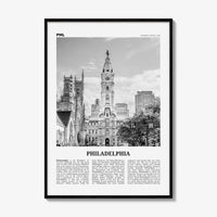 Philadelphia Print Black and White No 1, Philadelphia Wall Art, Philadelphia Poster, Philadelphia, Pennsylvania, USA United States