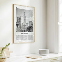 Philadelphia Print Black and White No 1, Philadelphia Wall Art, Philadelphia Poster, Philadelphia, Pennsylvania, USA United States