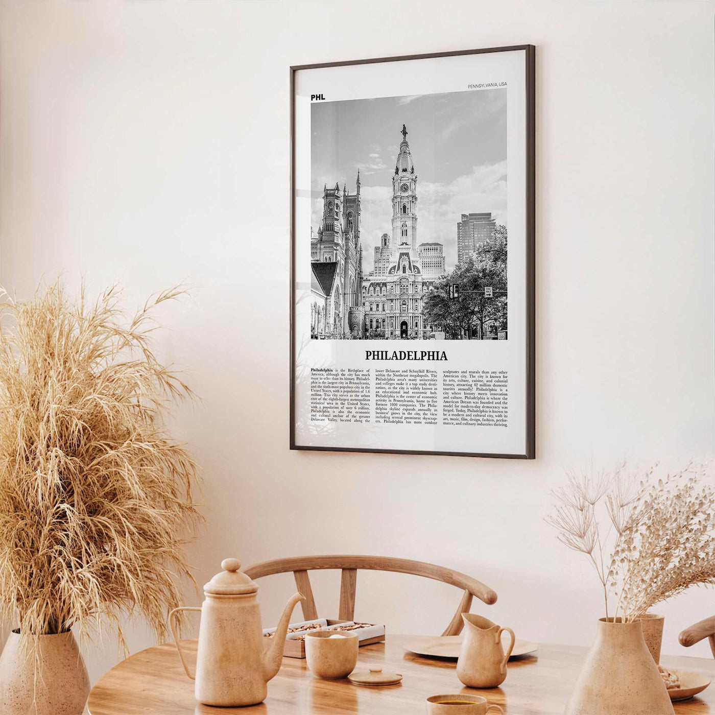 Philadelphia Print Black and White No 1, Philadelphia Wall Art, Philadelphia Poster, Philadelphia, Pennsylvania, USA United States