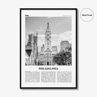 Philadelphia Print Black and White No 1, Philadelphia Wall Art, Philadelphia Poster, Philadelphia, Pennsylvania, USA United States