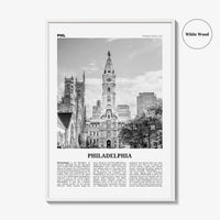 Philadelphia Print Black and White No 1, Philadelphia Wall Art, Philadelphia Poster, Philadelphia, Pennsylvania, USA United States