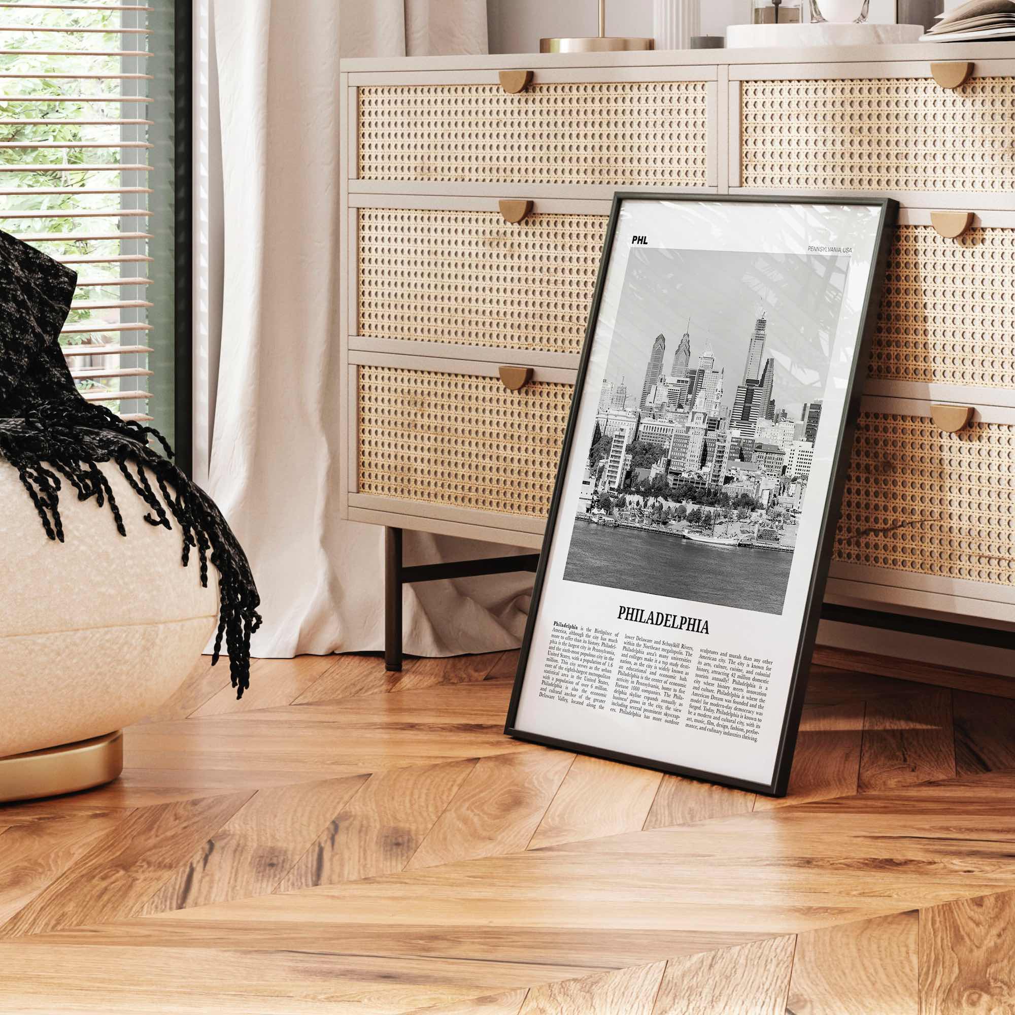 Philadelphia Print Black and White No 2, Philadelphia Wall Art, Philadelphia Poster, Philadelphia, Pennsylvania, USA United States