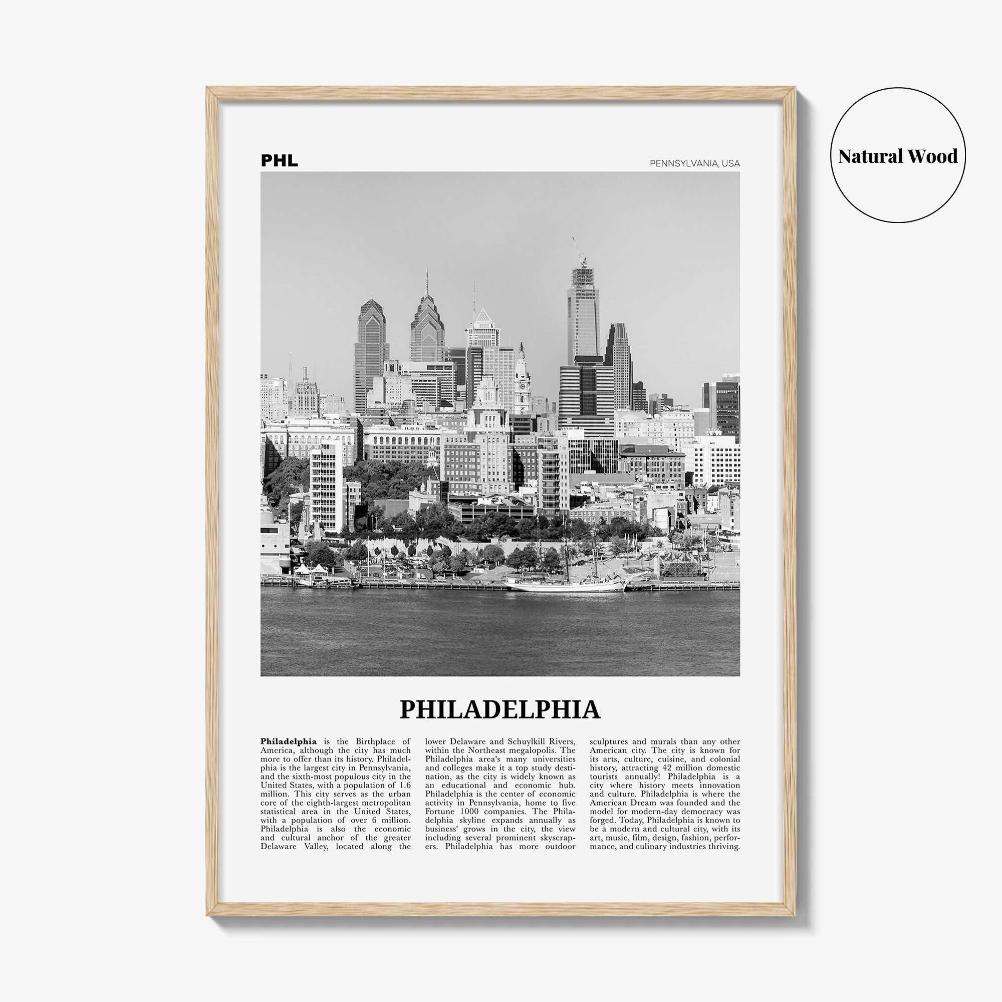 Philadelphia Print Black and White No 2, Philadelphia Wall Art, Philadelphia Poster, Philadelphia, Pennsylvania, USA United States