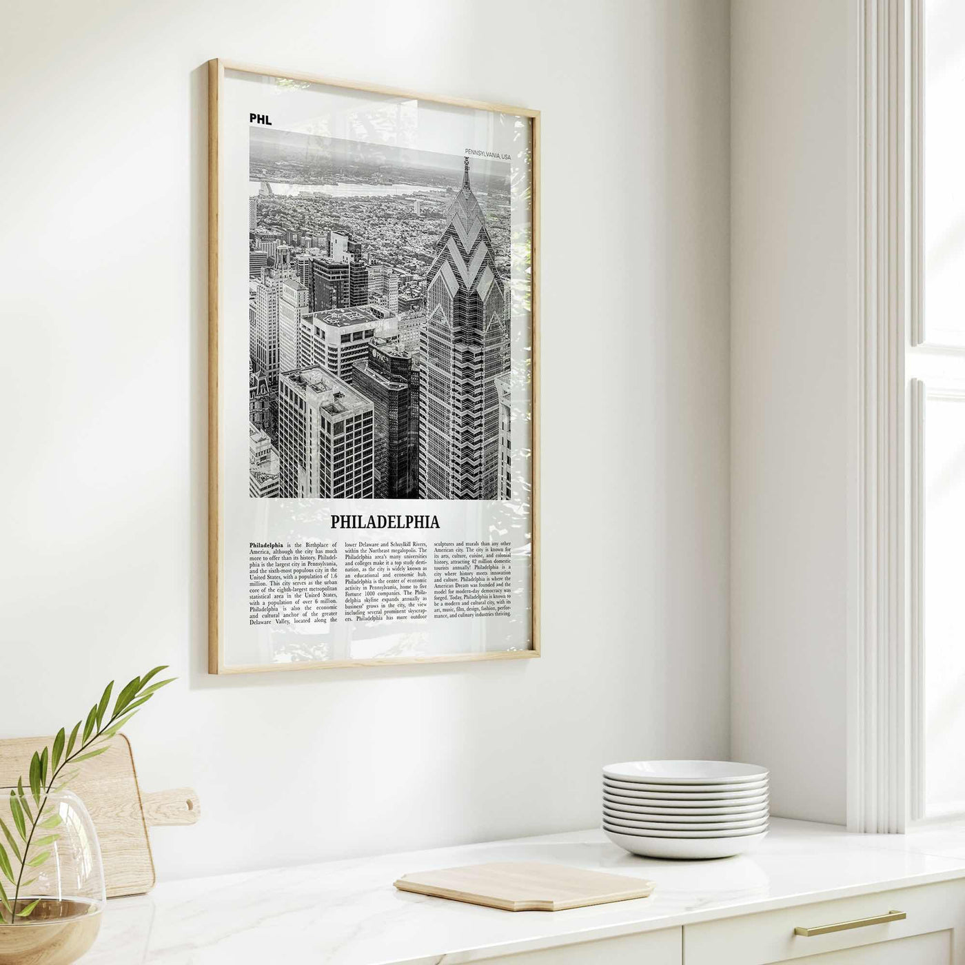 Philadelphia Print Black and White No 3, Philadelphia Wall Art, Philadelphia Poster, Philadelphia, Pennsylvania, USA United States