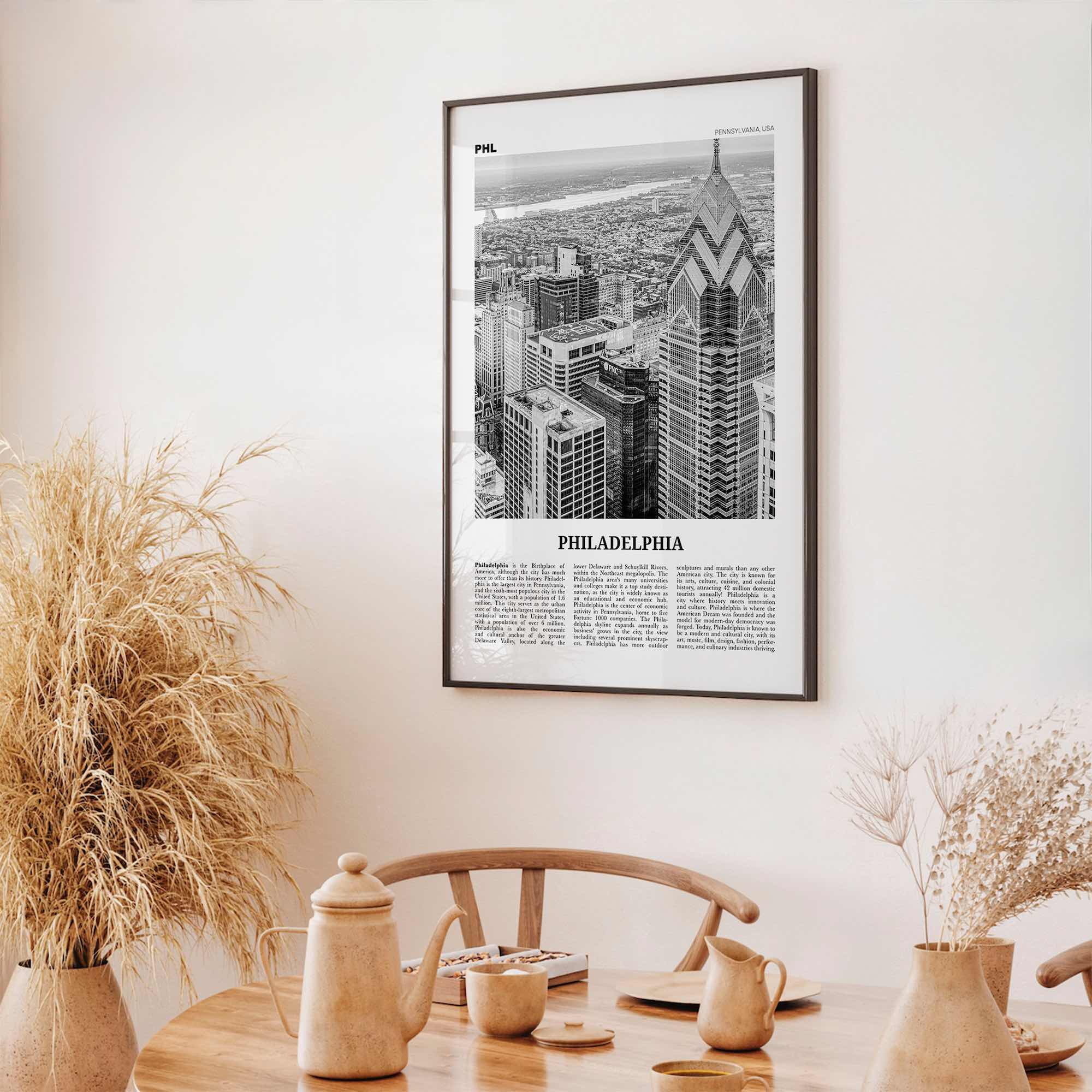 Philadelphia Print Black and White No 3, Philadelphia Wall Art, Philadelphia Poster, Philadelphia, Pennsylvania, USA United States