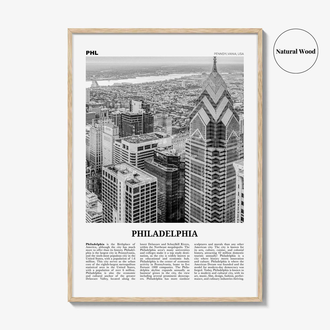 Philadelphia Print Black and White No 3, Philadelphia Wall Art, Philadelphia Poster, Philadelphia, Pennsylvania, USA United States