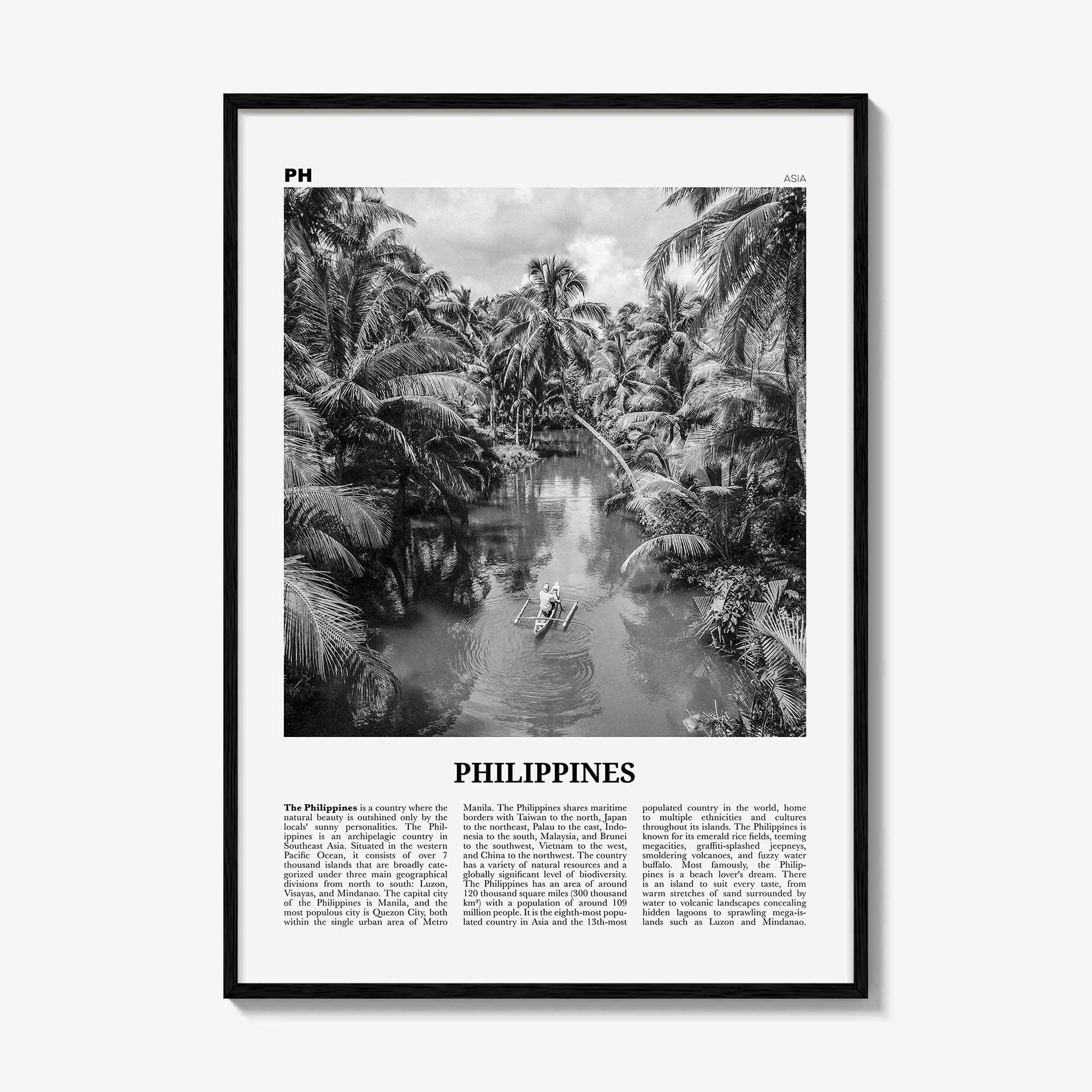 Philippines Print Black and White No 1, Philippines Wall Art, Philippines Poster, Philippines Photo, Manila, Pilipinas, Filipino, Asia