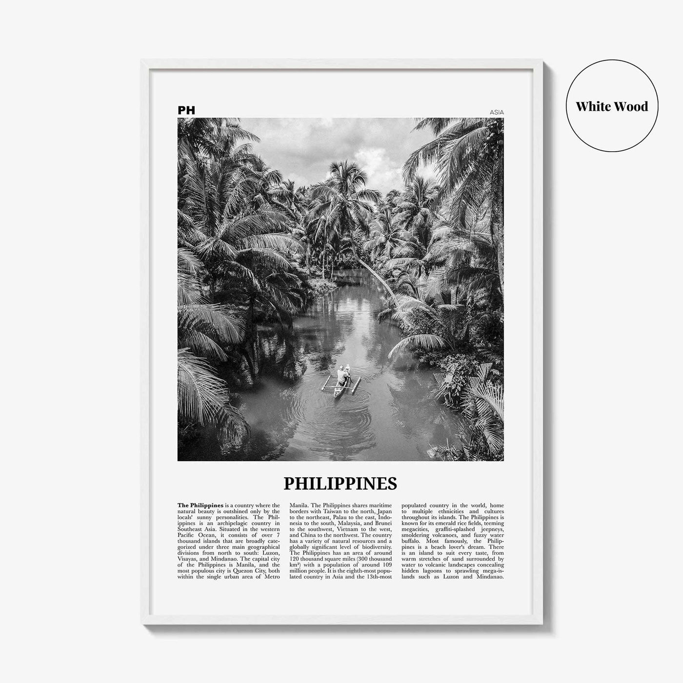 Philippines Print Black and White No 1, Philippines Wall Art, Philippines Poster, Philippines Photo, Manila, Pilipinas, Filipino, Asia