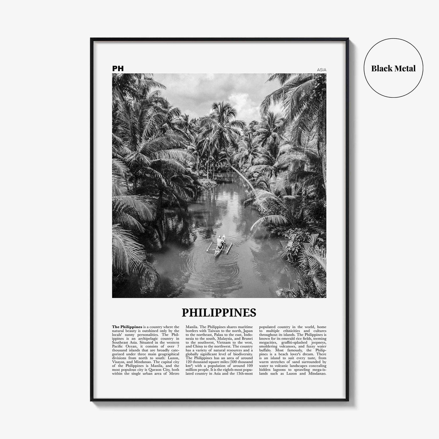 Philippines Print Black and White No 1, Philippines Wall Art, Philippines Poster, Philippines Photo, Manila, Pilipinas, Filipino, Asia