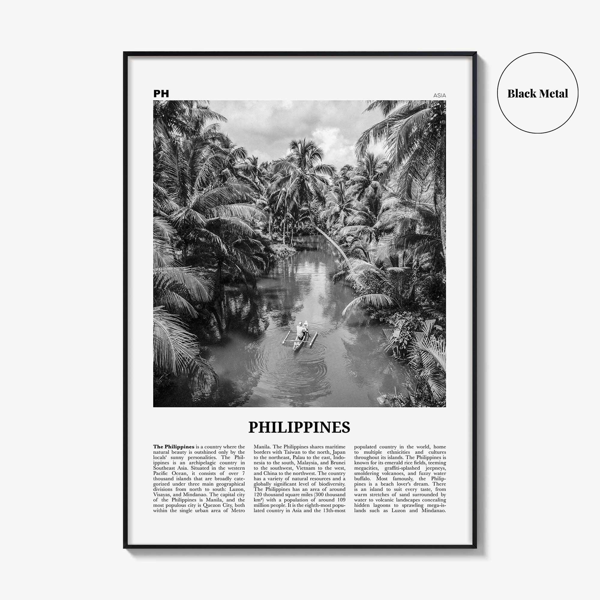 Philippines Print Black and White No 1, Philippines Wall Art, Philippines Poster, Philippines Photo, Manila, Pilipinas, Filipino, Asia