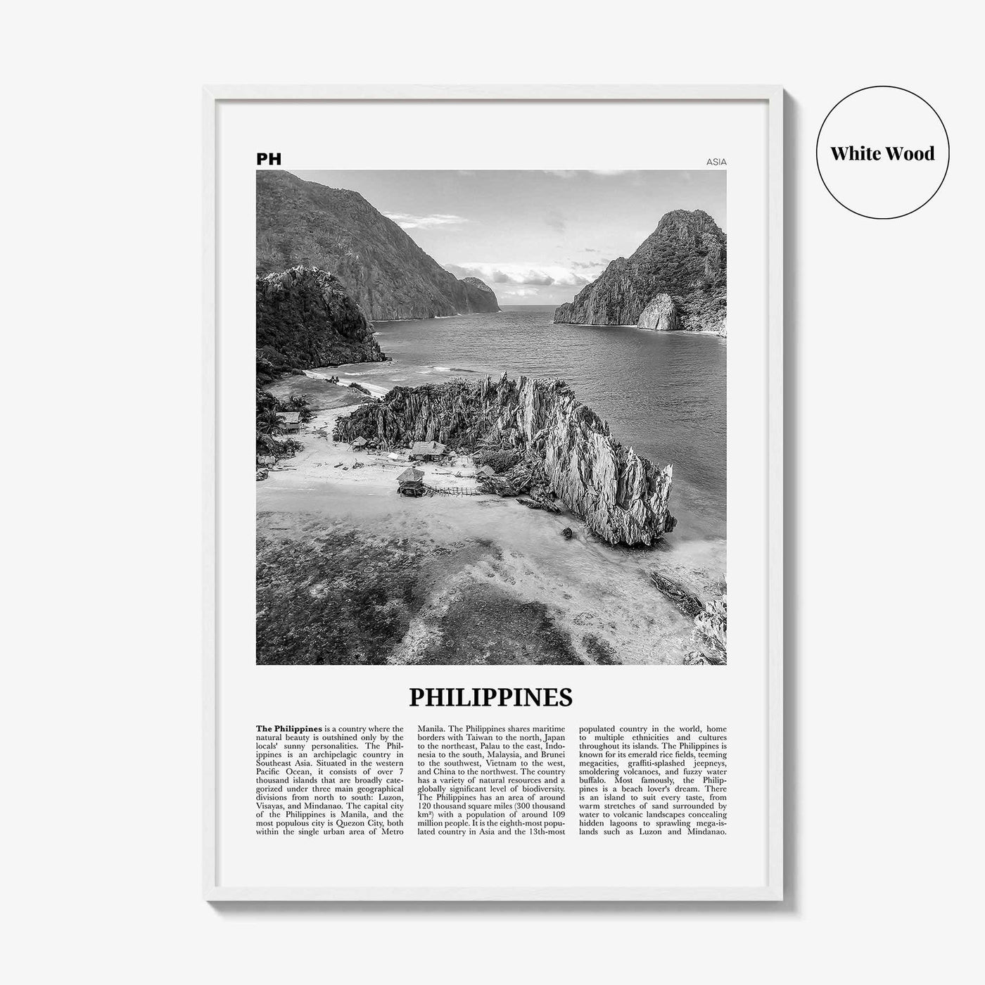 Philippines Print Black and White No 2, Philippines Wall Art, Philippines Poster, Philippines Photo, Manila, Pilipinas, Filipino, Asia