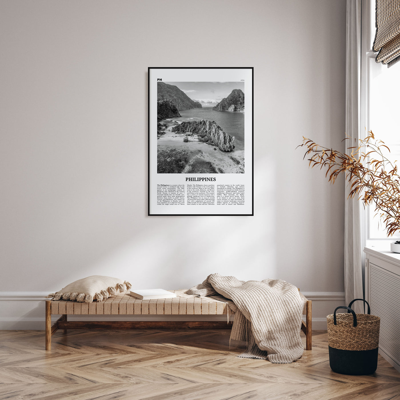 Philippines Travel B&W No 2 Poster