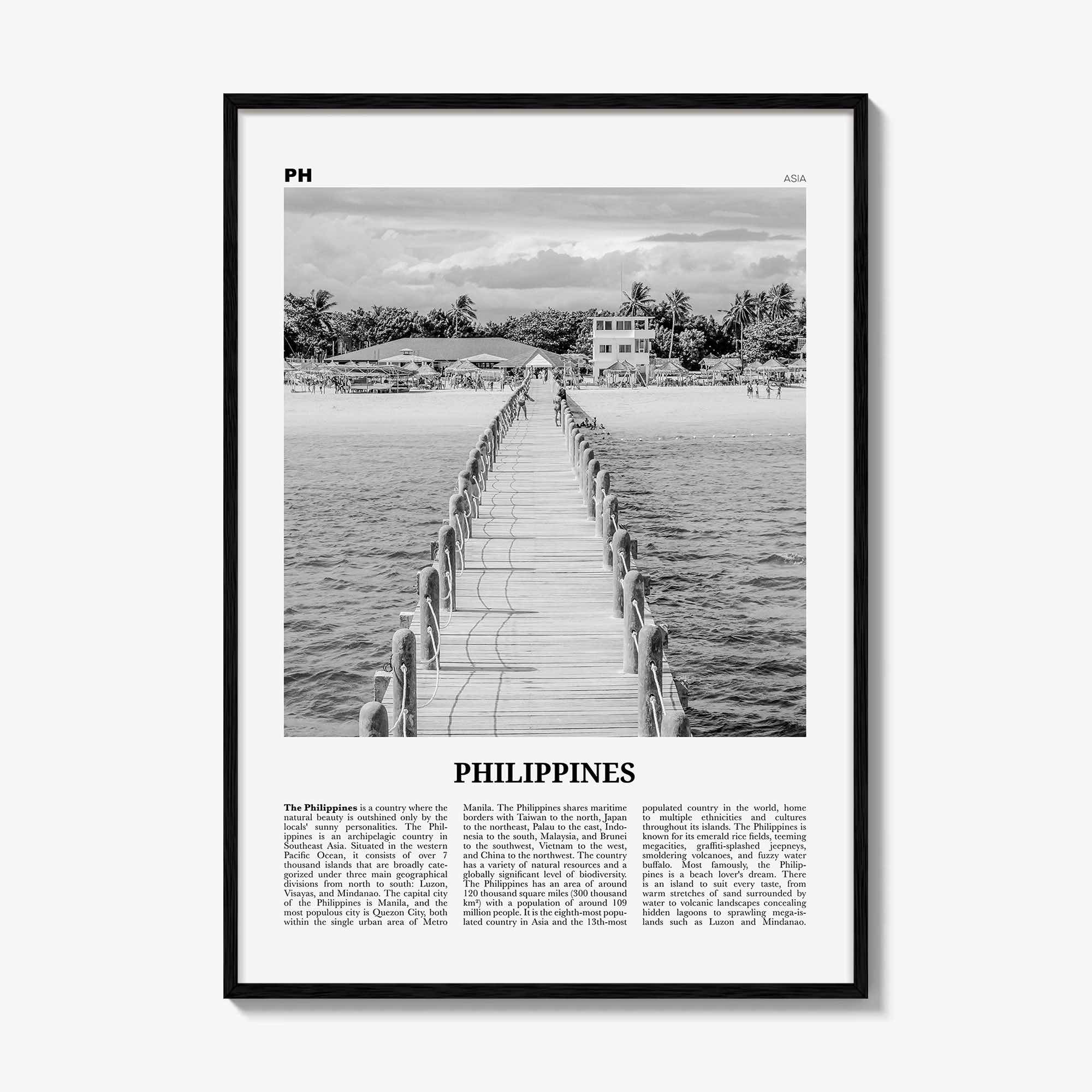 Philippines Print Black and White No 3, Philippines Wall Art, Philippines Poster, Philippines Photo, Manila, Pilipinas, Filipino, Asia