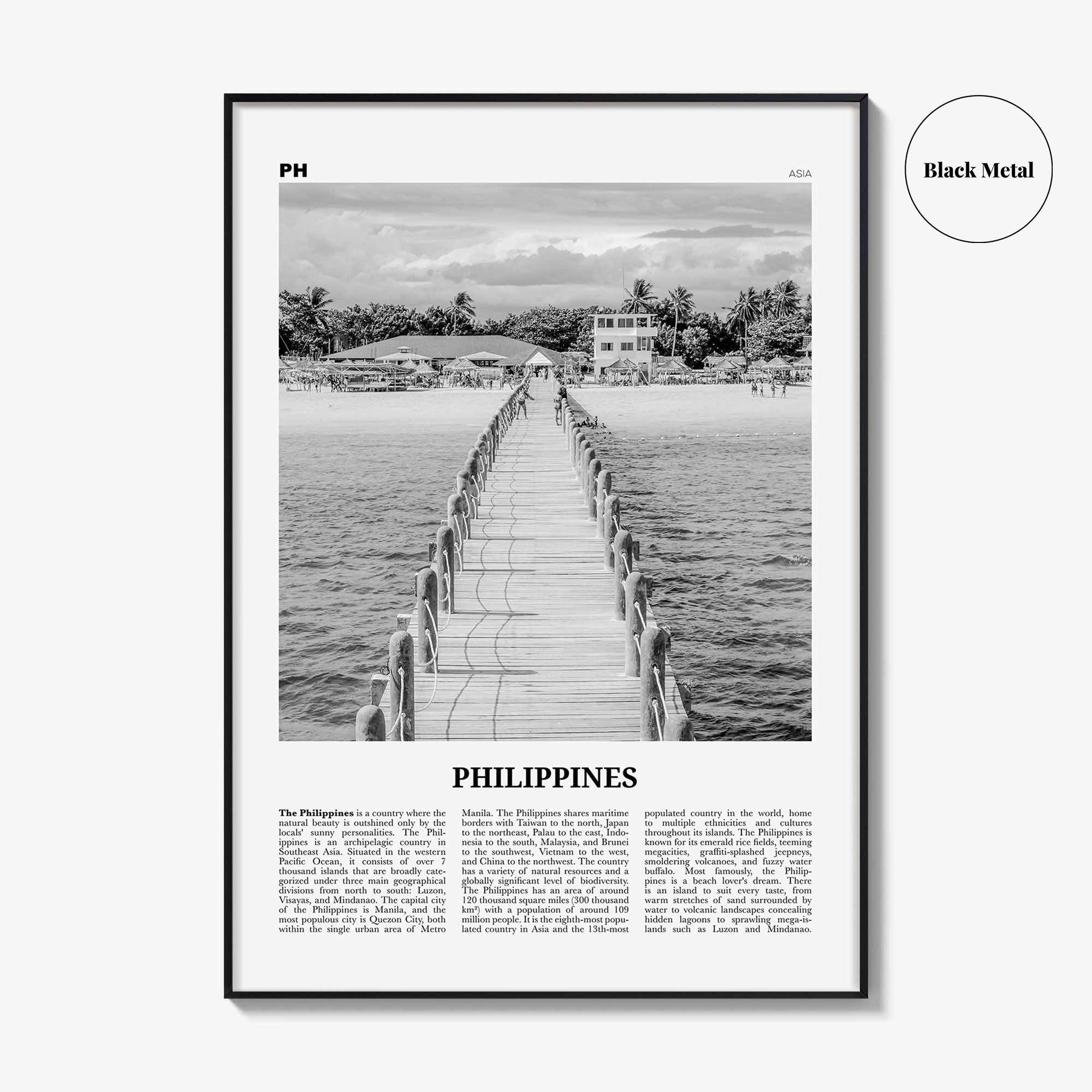 Philippines Print Black and White No 3, Philippines Wall Art, Philippines Poster, Philippines Photo, Manila, Pilipinas, Filipino, Asia