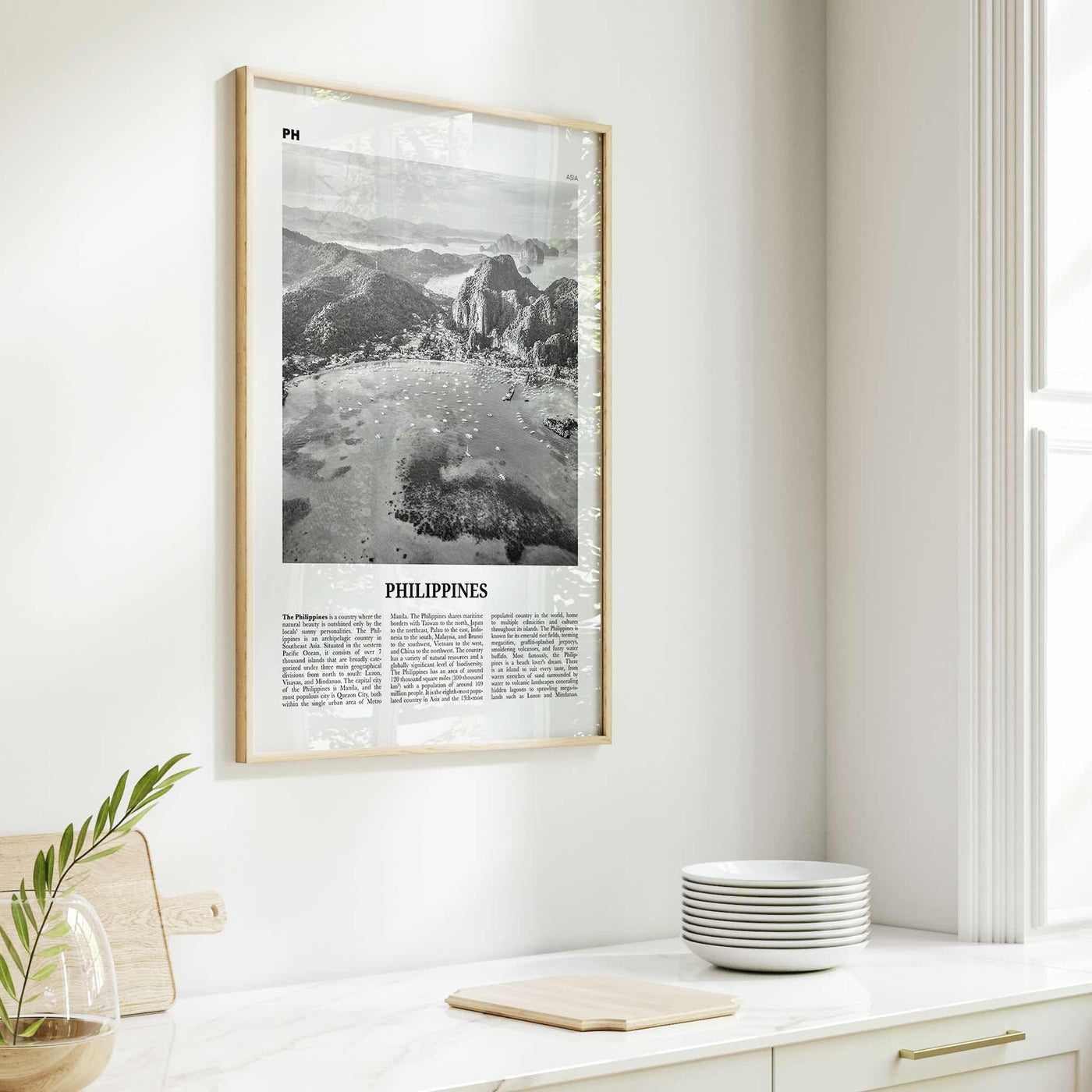 Philippines Print Black and White No 4, Philippines Wall Art, Philippines Poster, Philippines Photo, Philippines Wall Décor, Philippines Map