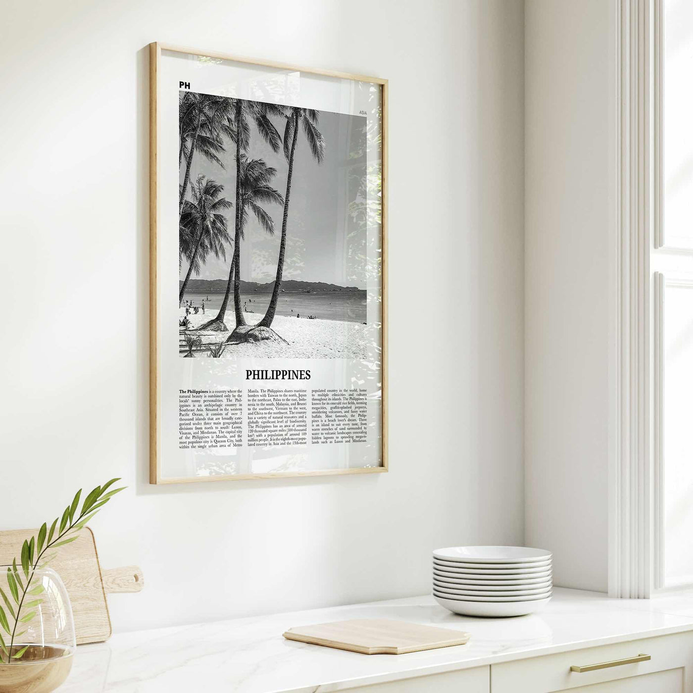 Philippines Print Black and White No 5, Philippines Wall Art, Philippines Poster, Philippines Photo, Philippines Wall Décor, Philippines Map